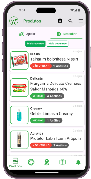 Home aplicativo Wikiveg